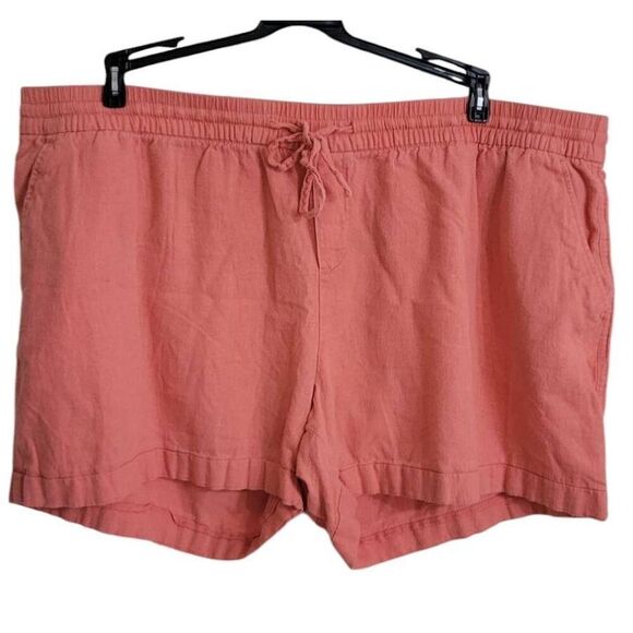 Old Navy Pants - Old Navy Pink Linen Blend Pull On Shorts XXL